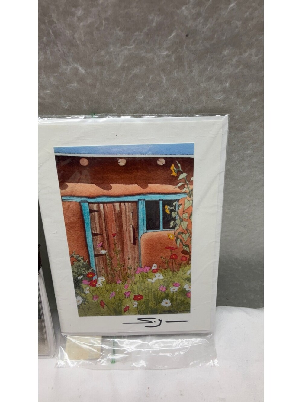 Lot of 2 Handmade Watercolor Greeting Cards Shirley Lynn & Kreations by Kj E-4 - Picture 3 of 10